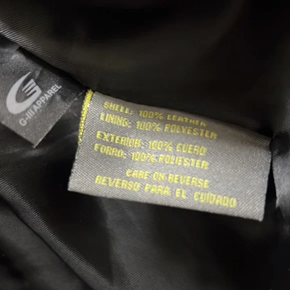 Kenneth Cole Reaction Black Leather Jacket Size XL